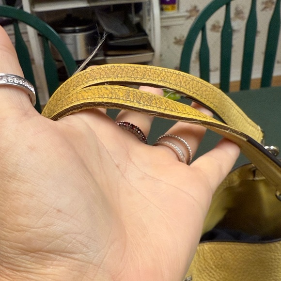 Coach Soft Yellow Leather Shoulder Bag - Picture 5 of 7